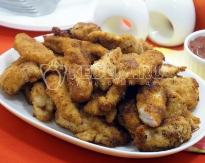 Куриное филе в панировочных сухарях